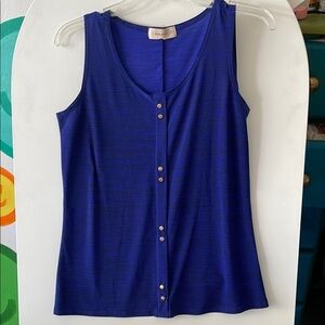 Women's Blue Sleeveless Top